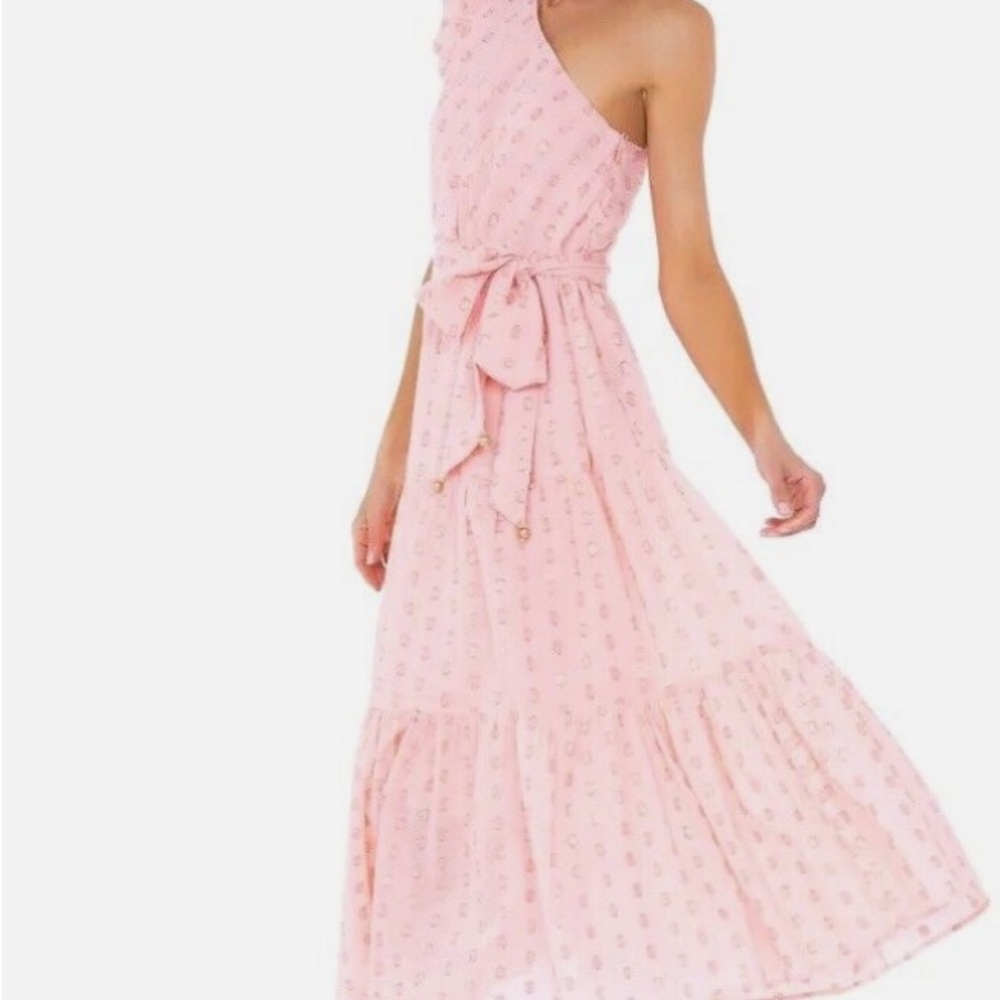 Karina Grimaldi  Pink One-Shoulder Dress